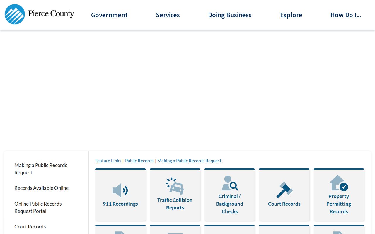 South Hill residents directory Pierce public records request